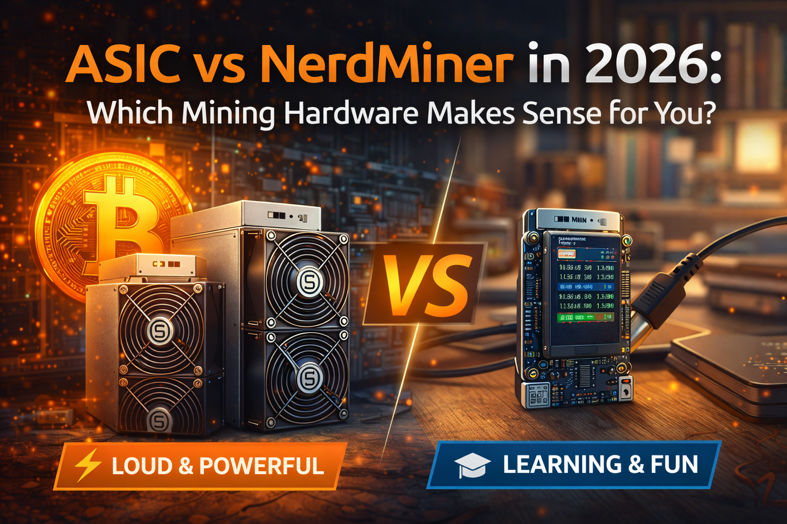 ASIC vs NerdMiner in 2026: Which Mining Hardware Makes Sense for You?